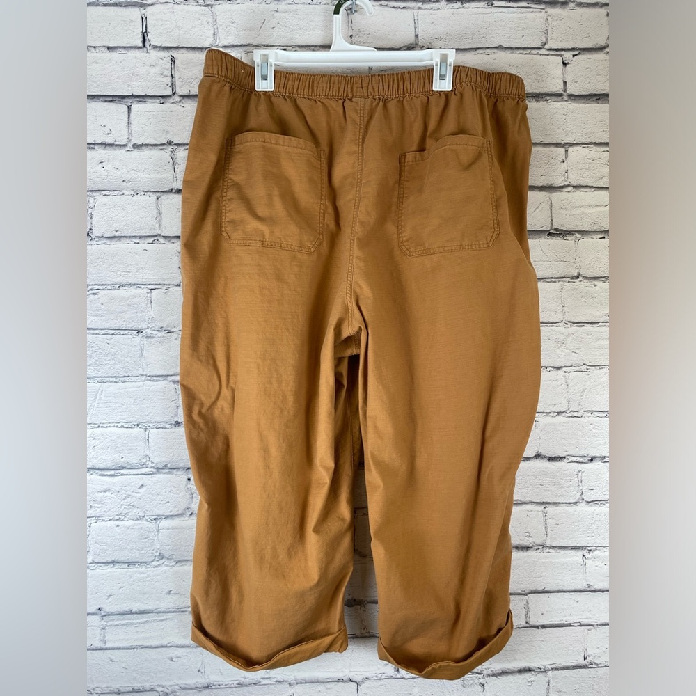 Lane Bryant Burnt Orange Drawstring Rolled Hem Capri Pants size 22/24 - Picture 6 of 8